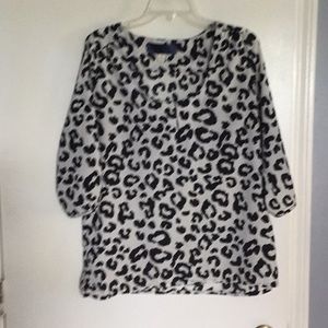 Black and white blouse